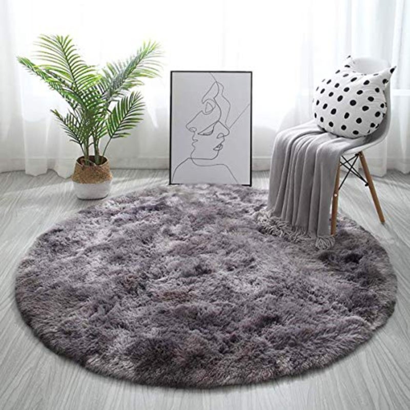 Area Rugs Shaggy Carpet for Living Room Bedroom Large Fluffy Carpet Modern Non-Slip Mat Multisize Rug Indoor Home Decor Black Grey, 100cm - Image 2