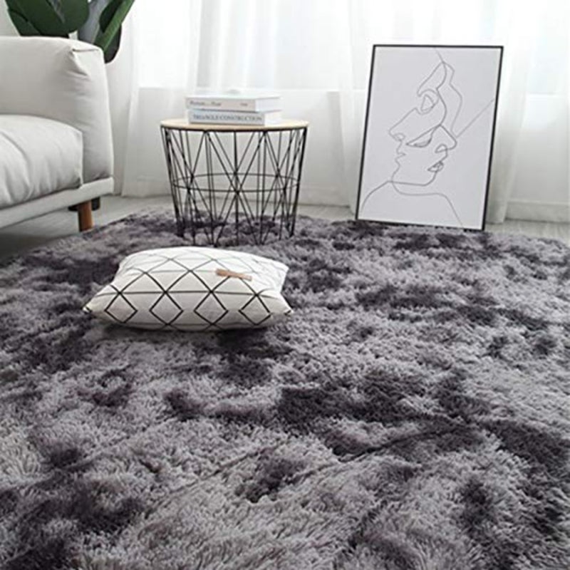 Area Rugs Shaggy Carpet for Living Room Bedroom Large Fluffy Carpet Modern Non-Slip Mat Multisize Rug Indoor Home Decor Black Grey, 100cm - Image 3