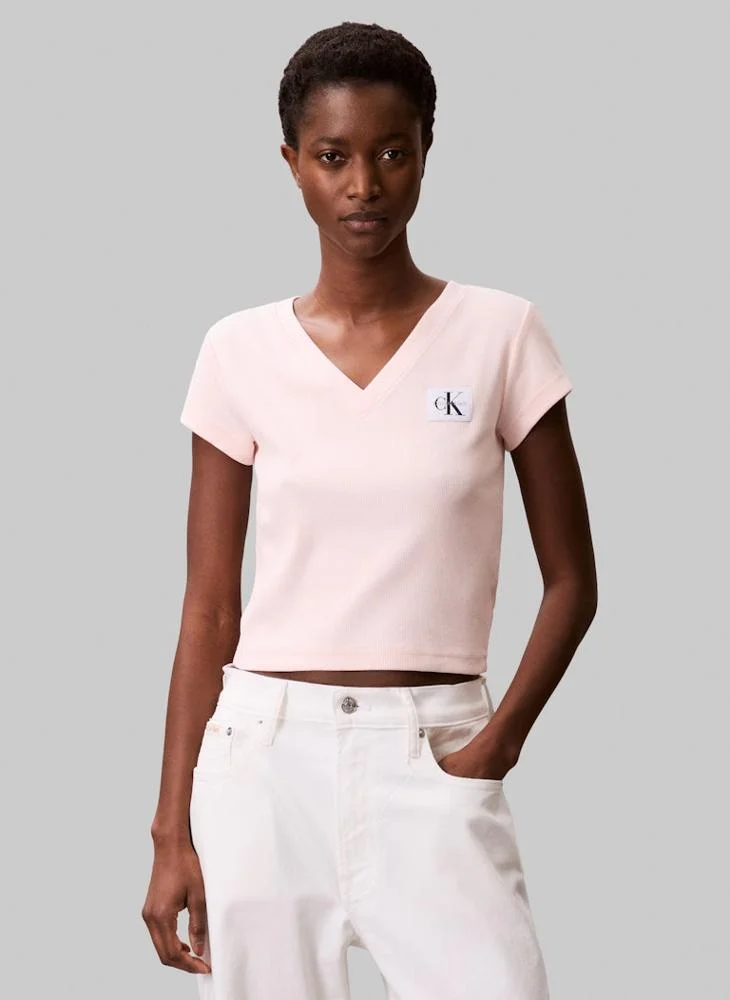 كالفن كلاين جينز Logo V Neck T-shirt