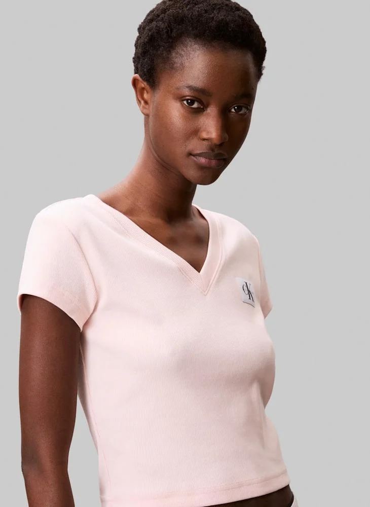 Calvin Klein Jeans Logo V Neck T-shirt