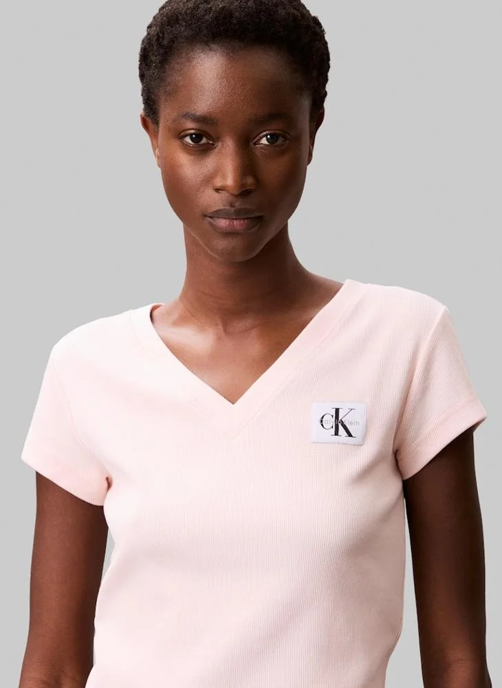 Calvin Klein Jeans Logo V Neck T-shirt