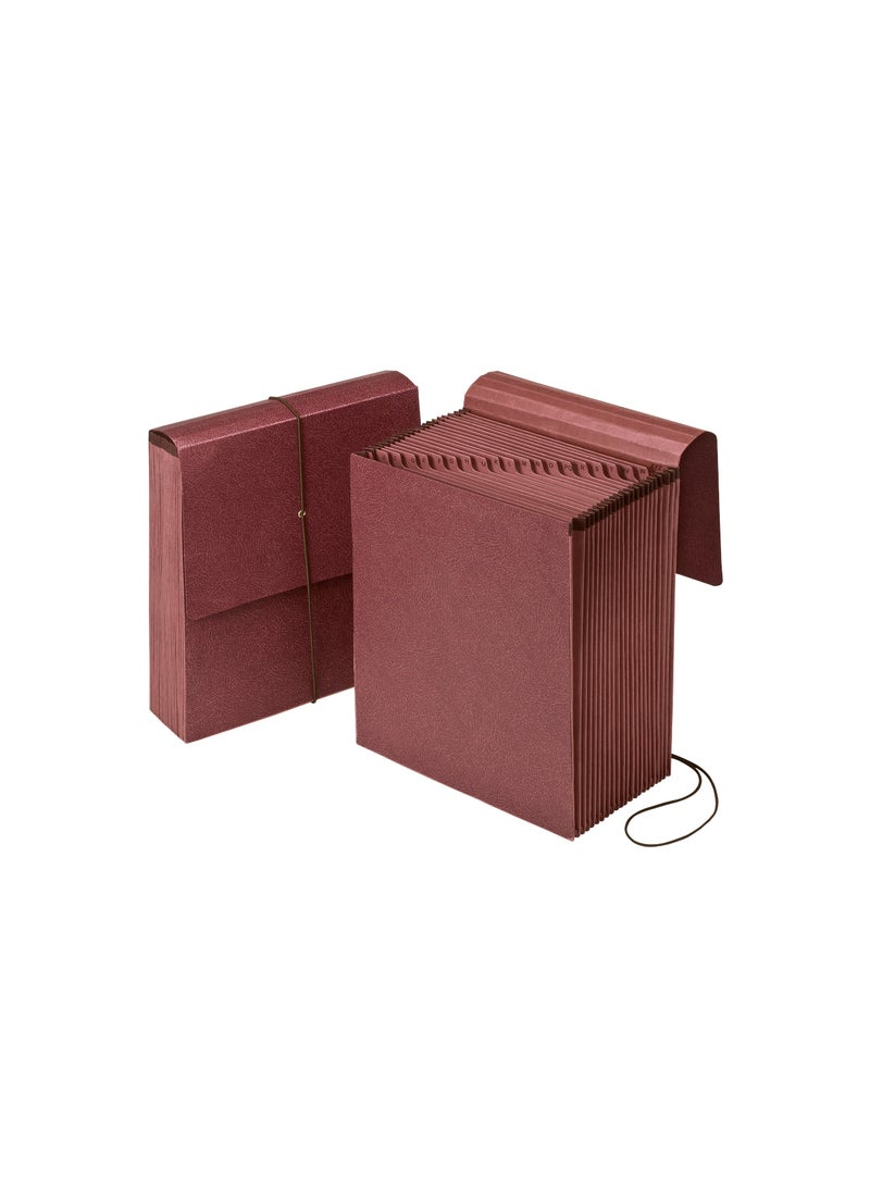 Pendaflex Pendaflex Vertical Reinforced Alpha A-Z/21 Pocket Expanding File, Letter Size, 1 Each (14000), Red Fiber 