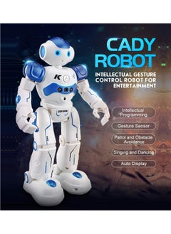 Generic Kids Smart RC AI Robot Toy, Singing Dancing Interactive Talking Gesture Sensing Remote Control, STEM Educational Autistic, Birthday Gifts for Kids Boys (Blue)  - Image 4