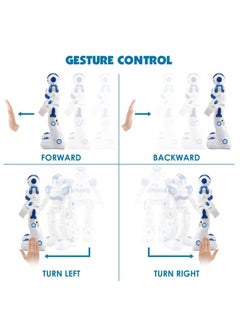 Generic Kids Smart RC AI Robot Toy, Singing Dancing Interactive Talking Gesture Sensing Remote Control, STEM Educational Autistic, Birthday Gifts for Kids Boys (Blue)  - Image 5