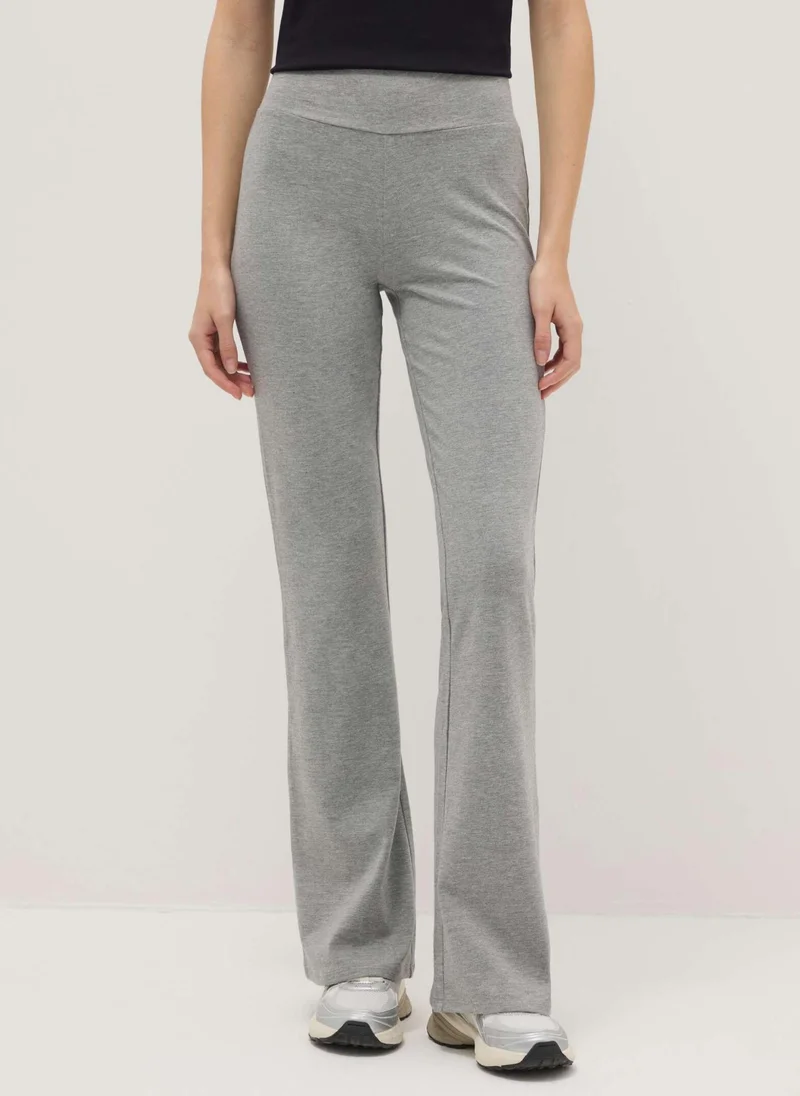 Ovs OVS Grey flared stretch cotton leggings