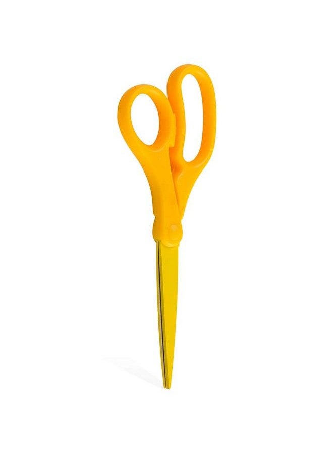 JAM Paper Multipurpose Precision Scissors 8 Inch Yellow Ergonomic Handle & Stainless Steel Blades Sold Individually  - Image 3