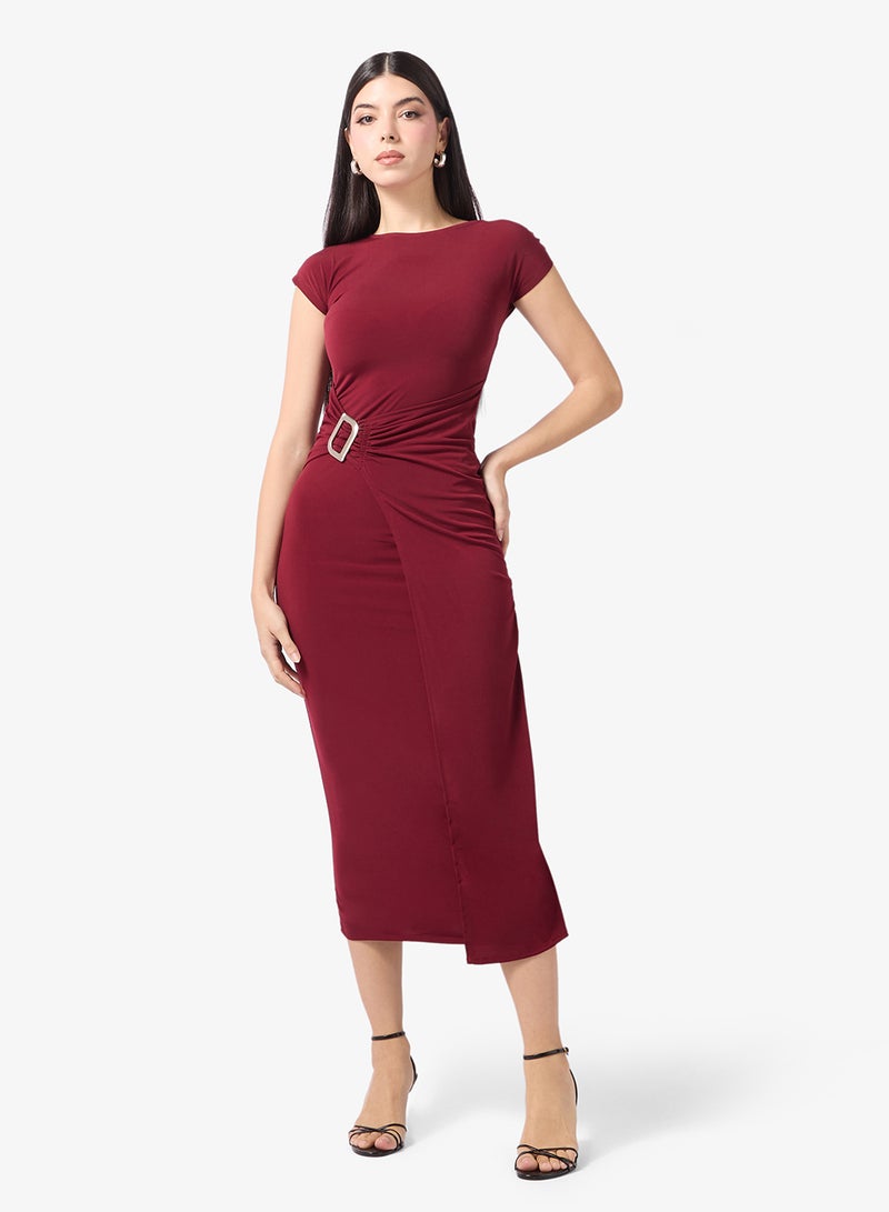 ELLA Ruched Waist Bodycon Dress - Image 1
