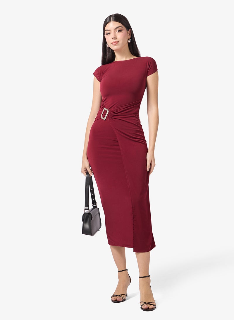 ELLA Ruched Waist Bodycon Dress - Image 4