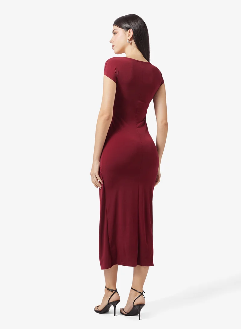 ELLA Ruched Waist Bodycon Dress