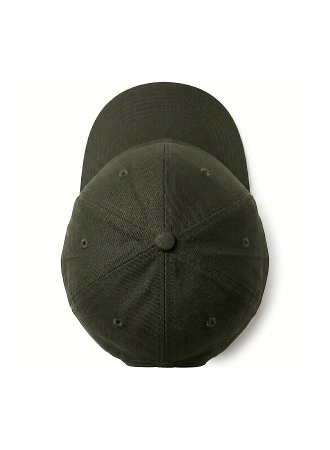 Mobcos 100% Cotton Adjustable Baseball Cap Dark Green Unisex Dad Hat for Running, Sports & Outdoor Activities - Image 4
