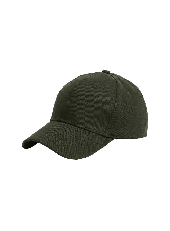 Mobcos 100% Cotton Adjustable Baseball Cap Dark Green Unisex Dad Hat for Running, Sports & Outdoor Activities - Image 1