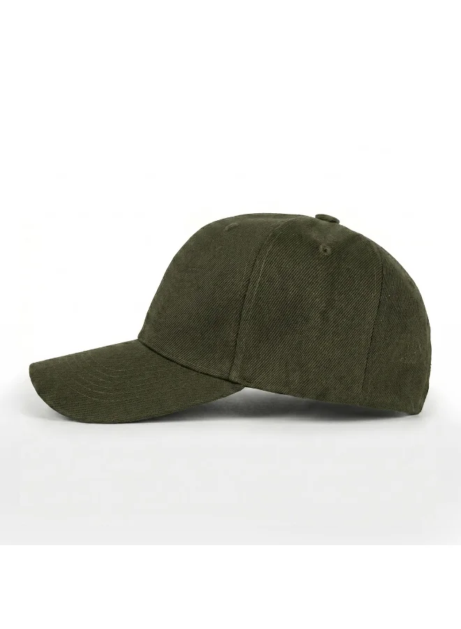 Mobcos Mobcos 100% Cotton Adjustable Baseball Cap Dark Green Unisex Dad Hat for Running, Sports & Outdoor Activities
