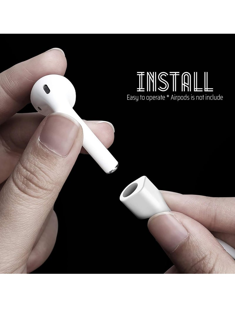 Generic - Colorful Magnetic Straps For AirPods Soft Silicone Lanyard Compatible With Airpods - White - Image 1