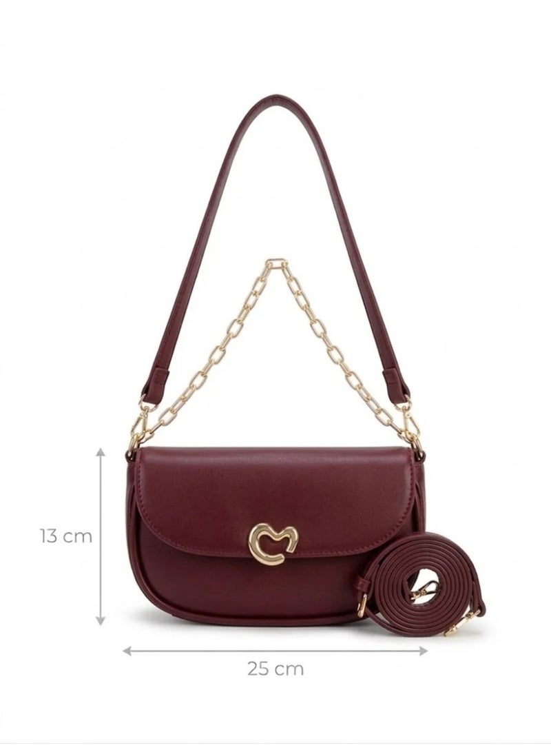 Crossbody Bag with stylish metal buckle BA-63