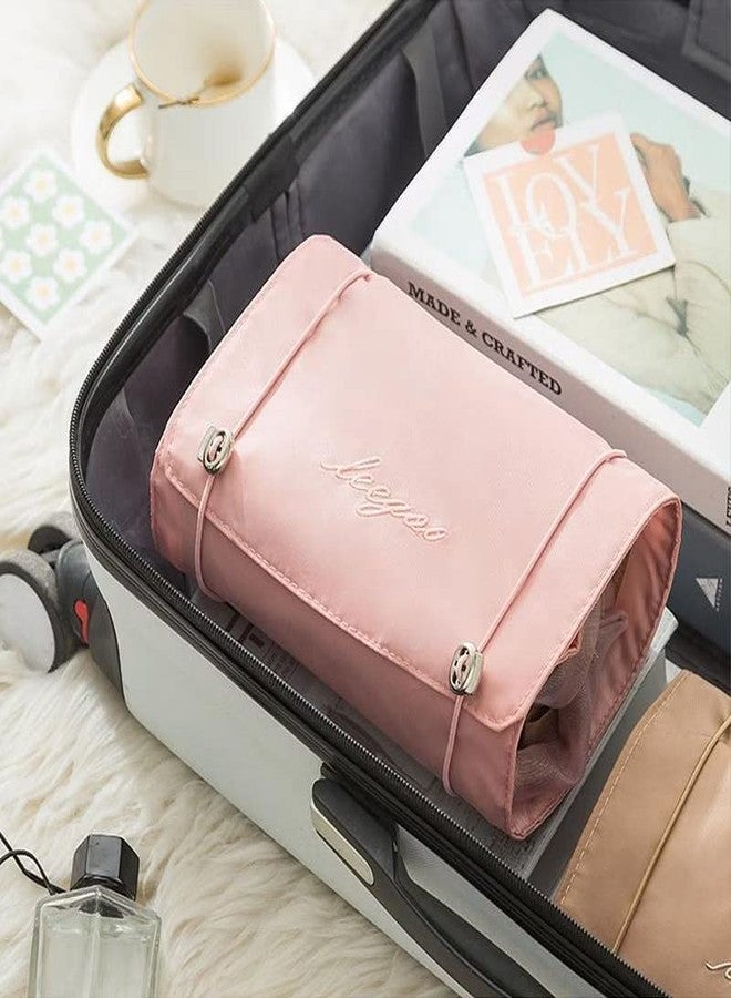 JHEPCOIN 4 in 1 Detachable Hanging Toiletry Bag Foldable Travel Makeup Bag, Portable Small Quick Roll Up Removable Dividers Cosmetic Bags for Women Girls - Image 3