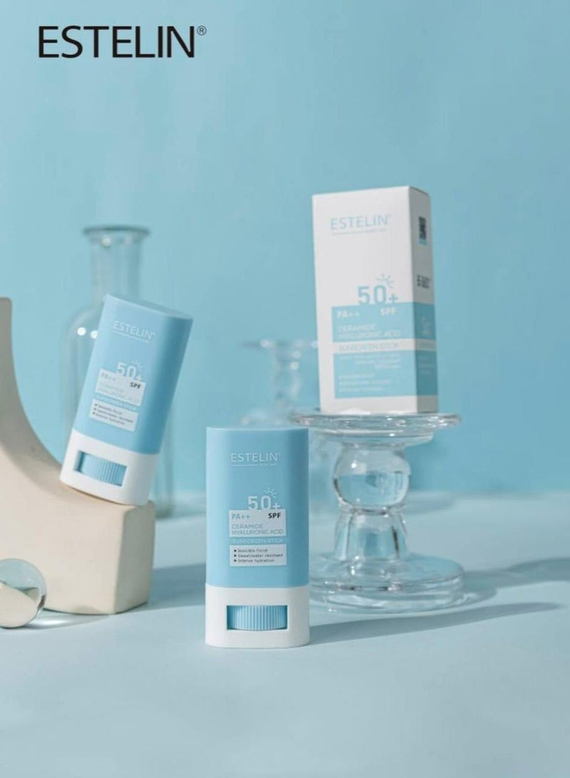 ESTELIN Ceramide Hyaluronic Acid Sunscreen Stick SPF 50+, 20g - Image 2