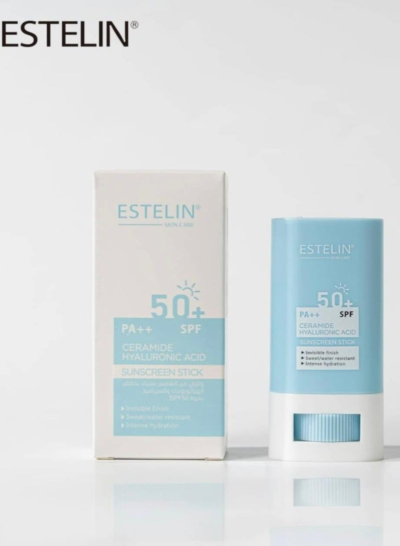 ESTELIN Ceramide Hyaluronic Acid Sunscreen Stick SPF 50+, 20g - Image 1