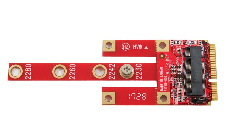 Ableconn MPEX-134B Mini PCIe Adapter with M.2 Key B Slot - Support USB/PCIe/SATA Based M2 B Key or B-M Key Module for Mini PCI Express, TAA - Image 2