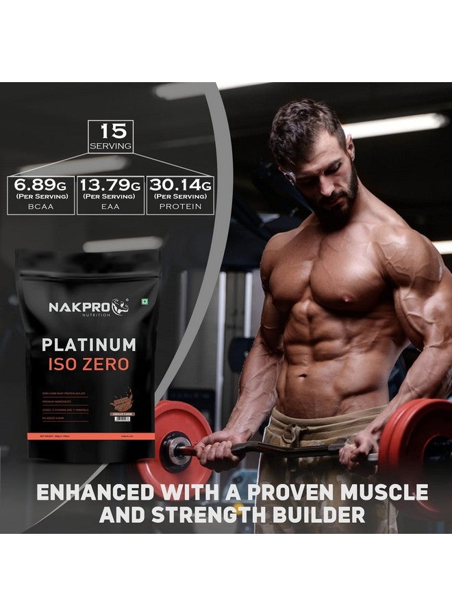 NAKPRO PLATINUM ISO ZERO 100% Whey Protein Isolate | Low Carbs | Added Vitamins & Minerals | Easy Mixing, Easy Digesting Whey Protein Supplement Powder for Men, Women & Athletes (500g, Chocolate) - Image 4