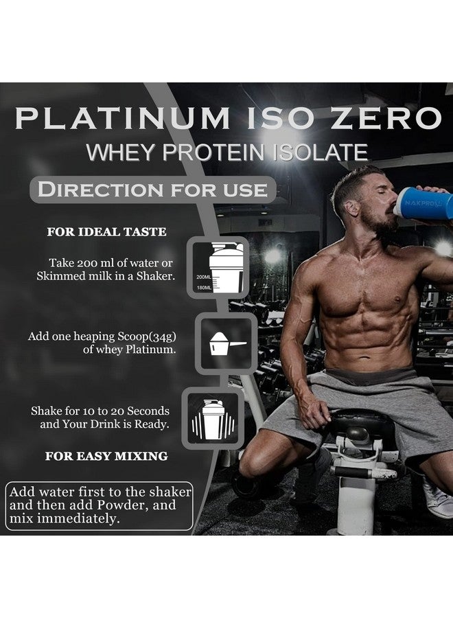 NAKPRO PLATINUM ISO ZERO 100% Whey Protein Isolate | Low Carbs | Added Vitamins & Minerals | Easy Mixing, Easy Digesting Whey Protein Supplement Powder for Men, Women & Athletes (500g, Chocolate) - Image 5