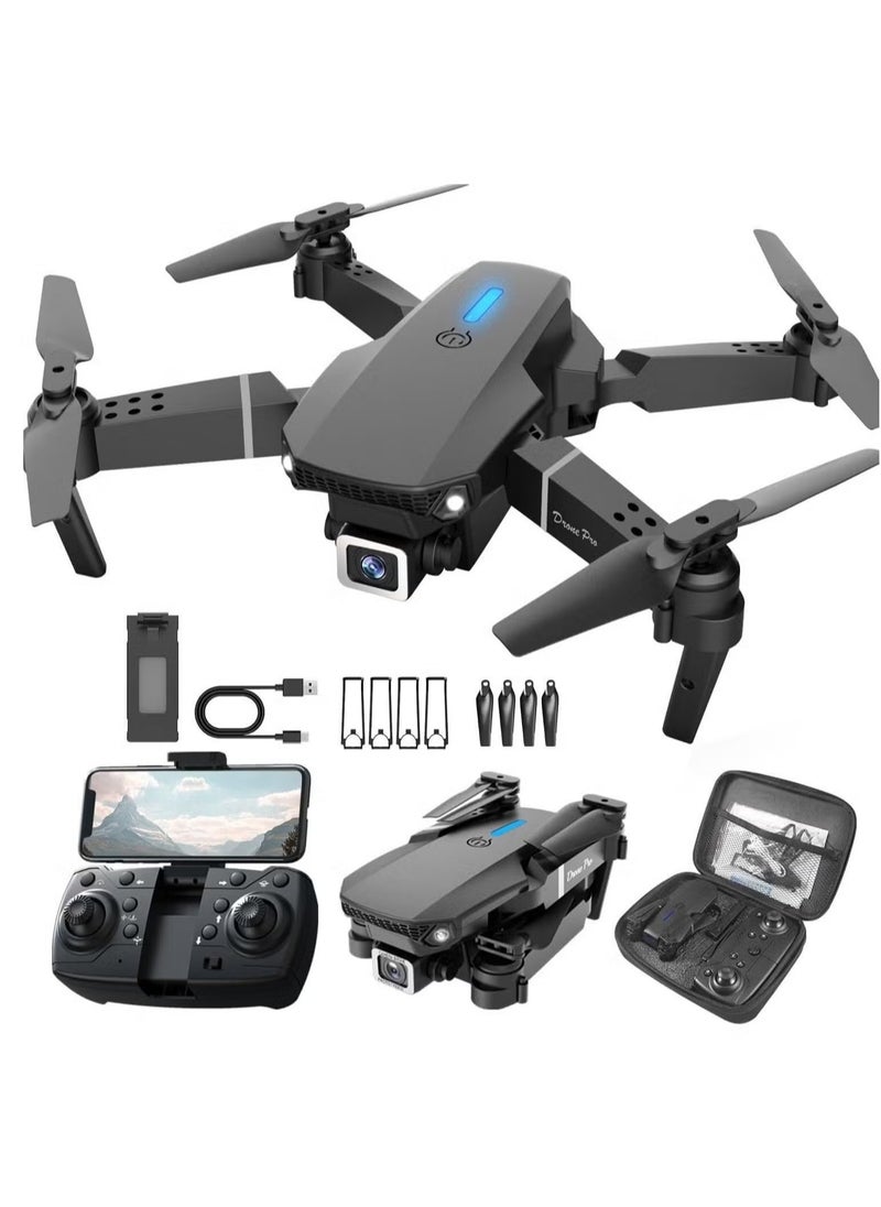 TIGER - E88 4K HD Drone with Single Camera – Foldable Aerial Aircraft for Beginners, 2.4GHz Real-Time Transmission, 360° Roll, Long Battery Life, Headless Mode, Trajectory Flight & One-Key Return – UAE Delivery - Image 1