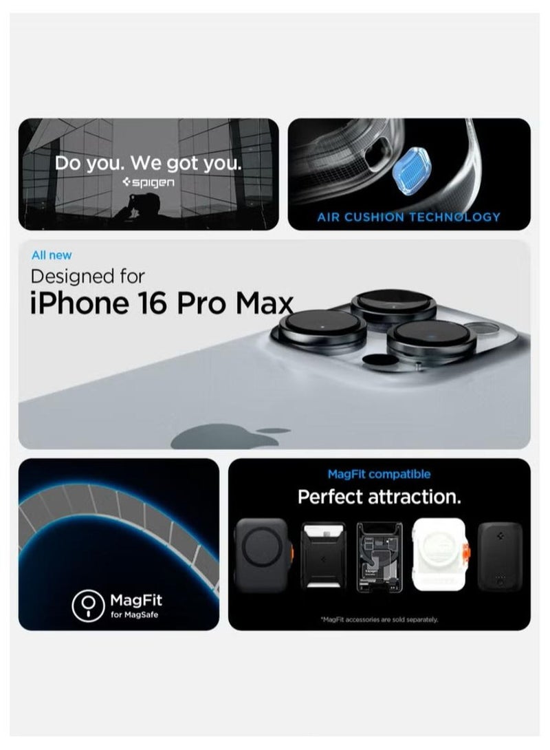 Spigen Ultra Hybrid MagFit for iPhone 16 Pro Max Case Cover with MagSafe (2024) - Zero One Natural Titanium - Image 2