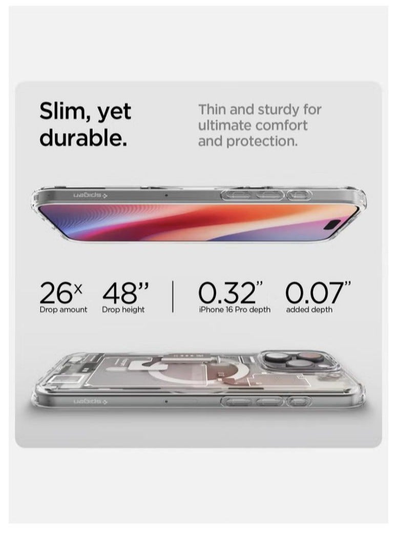 Spigen Ultra Hybrid MagFit for iPhone 16 Pro Max Case Cover with MagSafe (2024) - Zero One Natural Titanium - Image 5