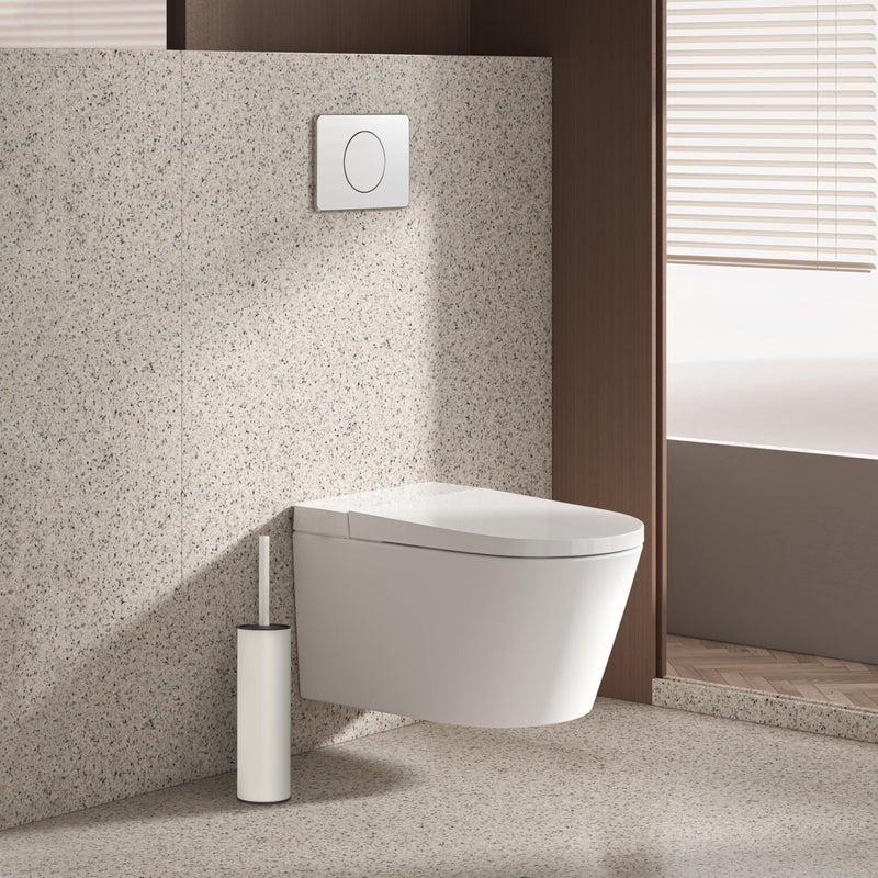 BGL White Toilet Brush and Holder,Stainless Steel Toilet Brushes for Bathroom with Holder - Image 5