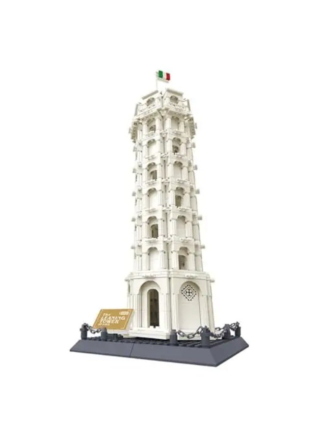 wange Leaning Tower of Pisa Italy Building Blocks Set 5214 (Age 6+, 1392 Pieces) - Image 1