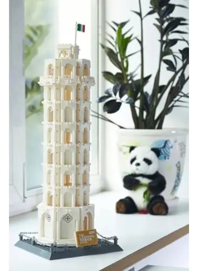 wange Leaning Tower of Pisa Italy Building Blocks Set 5214 (Age 6+, 1392 Pieces) - Image 5
