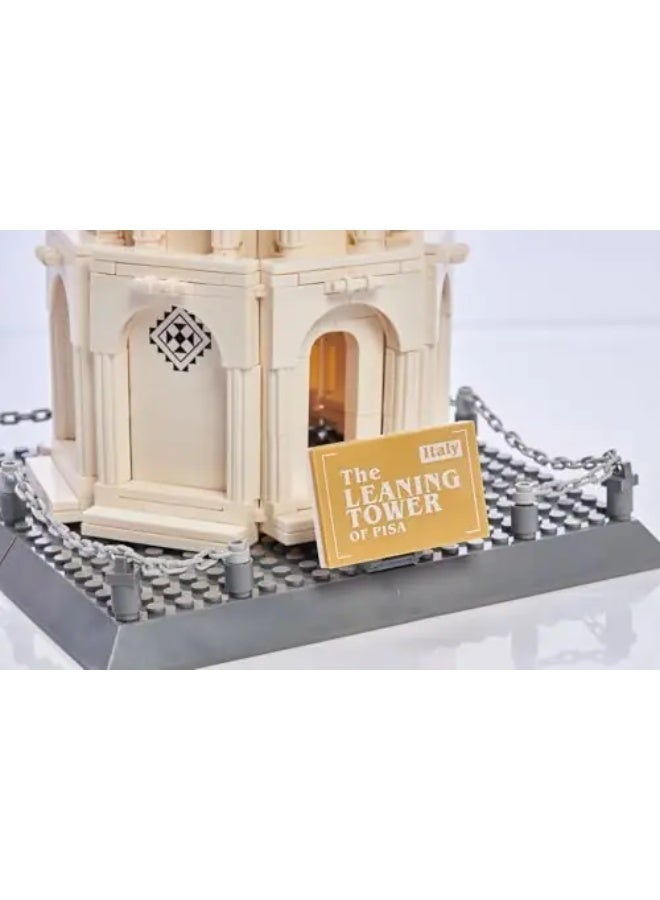 wange Leaning Tower of Pisa Italy Building Blocks Set 5214 (Age 6+, 1392 Pieces) - Image 4