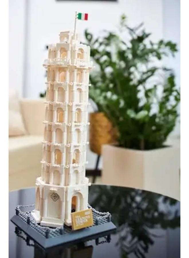 wange Leaning Tower of Pisa Italy Building Blocks Set 5214 (Age 6+, 1392 Pieces) - Image 3