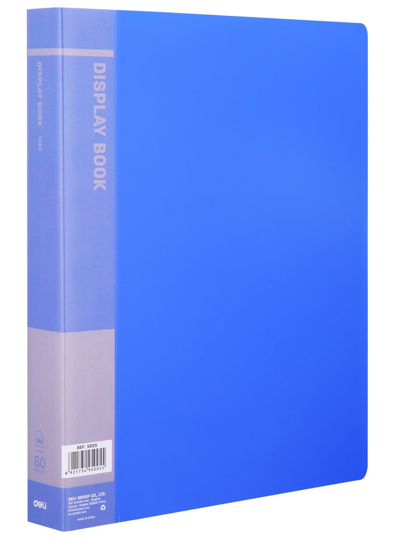 Deli E5005 Display Book A4 - 60 Pages, Assorted Colors, Durable PP Material, Anti-Static Pockets  - Image 1