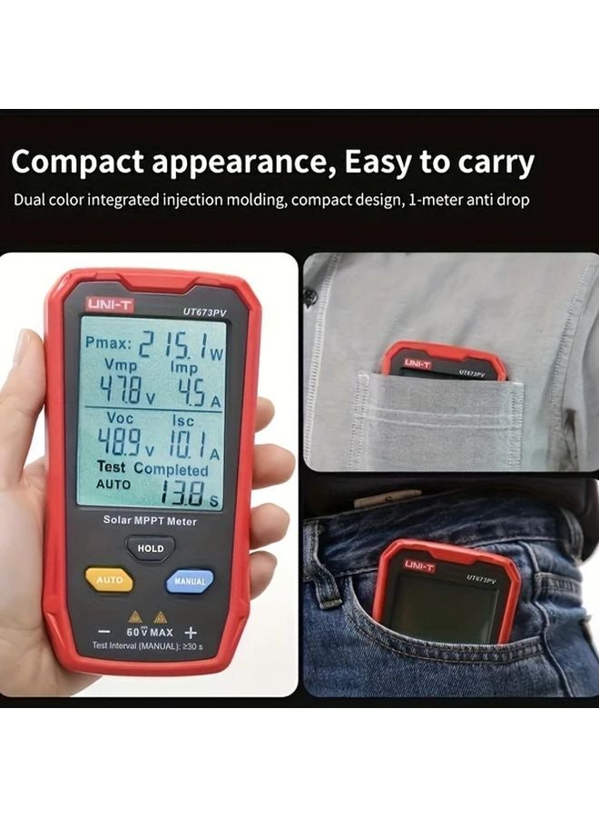 UNI-T Ut673pv Solar MPPT Meter Maximum Power Tester LCD Display Multi Panel Tracking - Image 5