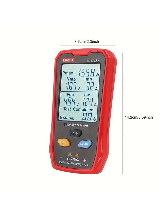 UNI-T Ut673pv Solar MPPT Meter Maximum Power Tester LCD Display Multi Panel Tracking - Image 3