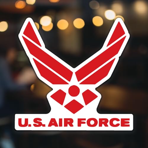 KCD U.S. AIR Force Vinyl Decal Sticker Vinyl Decal Sticker | Cars Trucks Vans Walls Laptops | Multiple Colors | 6.75 in | KCD748 (Red, 6.75 Inch) - Image 2