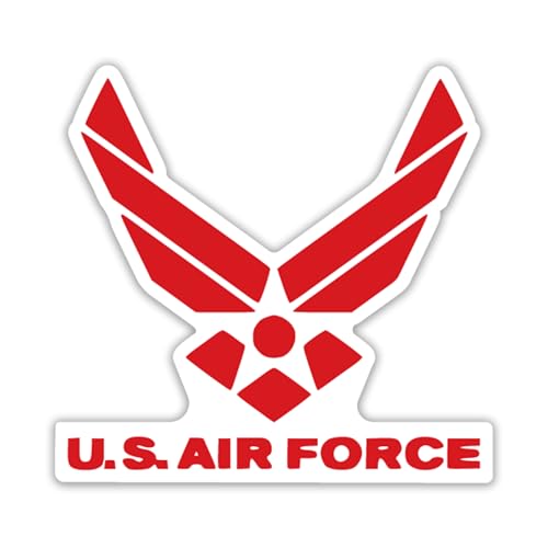 KCD U.S. AIR Force Vinyl Decal Sticker Vinyl Decal Sticker | Cars Trucks Vans Walls Laptops | Multiple Colors | 6.75 in | KCD748 (Red, 6.75 Inch) - Image 1