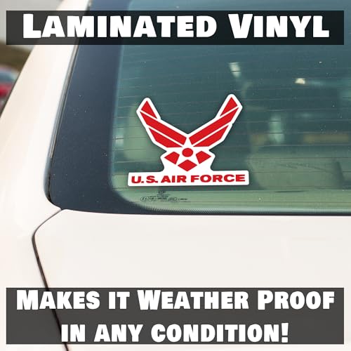 KCD U.S. AIR Force Vinyl Decal Sticker Vinyl Decal Sticker | Cars Trucks Vans Walls Laptops | Multiple Colors | 6.75 in | KCD748 (Red, 6.75 Inch) - Image 4