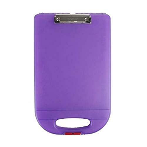 Dexas Clipcase 2 Storage Clipboard with Rounded Handle, Purple. Organize in Style for Home, School, Work, or Trades! Ideal for Teachers, Nurses, Students, Homeschooling, and Beyond. - Image 1