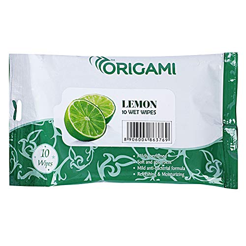 Origami Wet Wipes/Wet Tissue/Wet Facial Tissue - 15x20cm- 10 Pulls Per Pack - Pack of 10-100 Wipes - Assorted Fragrances - Image 2