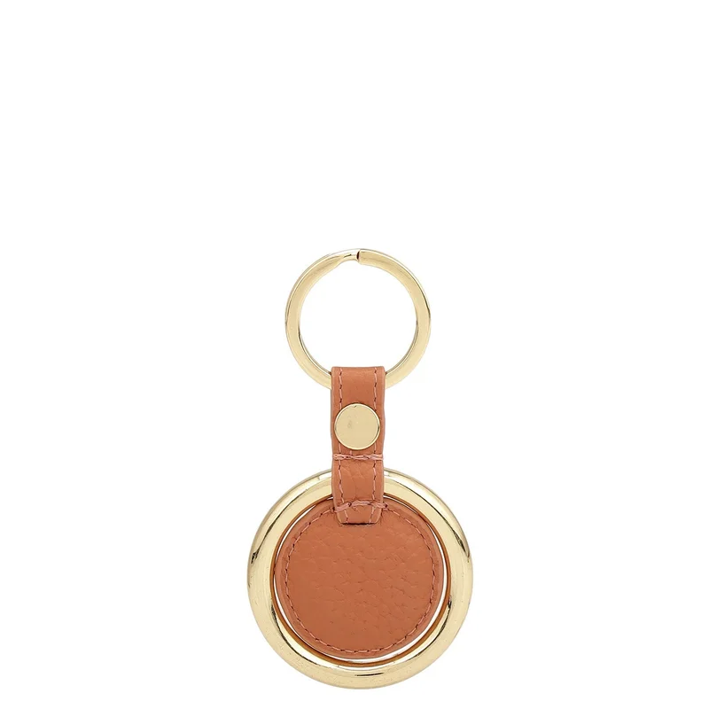 Da Milano Terracotta Wax Leather Key Chain - Terracotta  | Best Price UAE