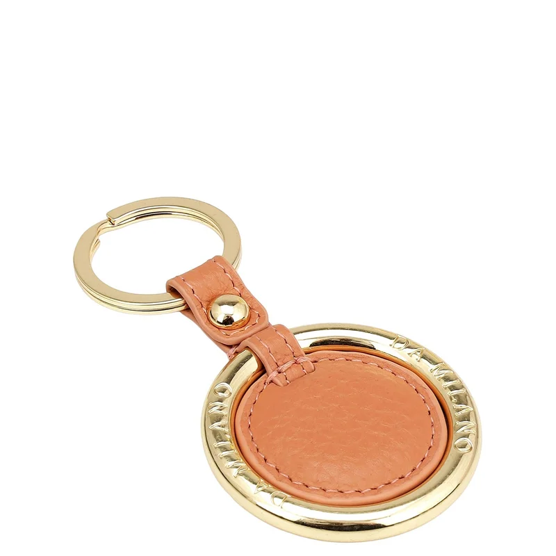 Da Milano Terracotta Wax Leather Key Chain - Terracotta  | Best Price UAE