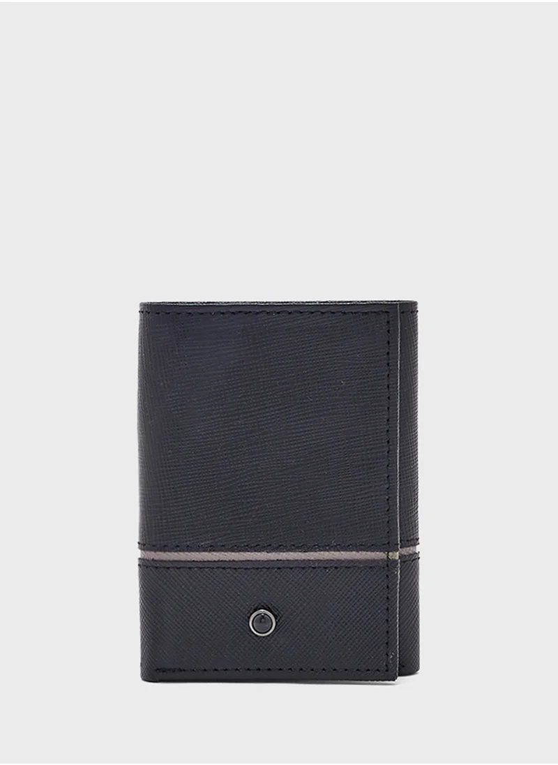 Robert Wood Genuine Leather Tri Fold Wallet