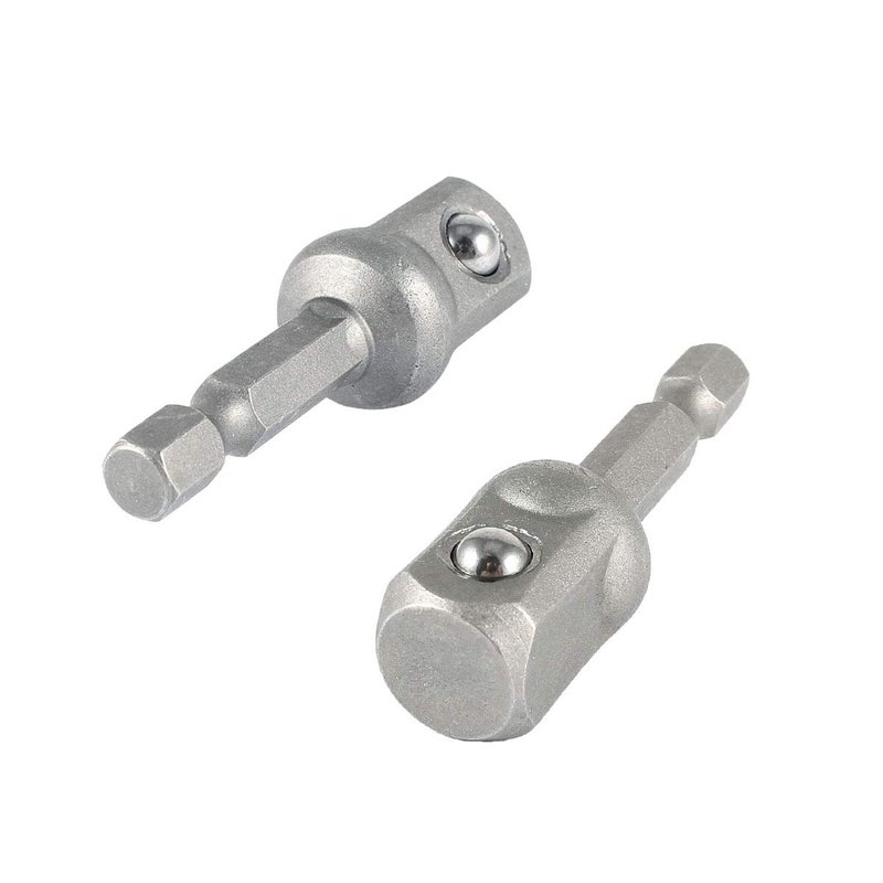 XMHF Hex Shank Socket Adapter Drill Bit Bar Set Nut Drive for Drills Ratchet Extension 1/4" Hex Shank to 1/2" Impact Driver/Drill 5 Pcs - Image 2