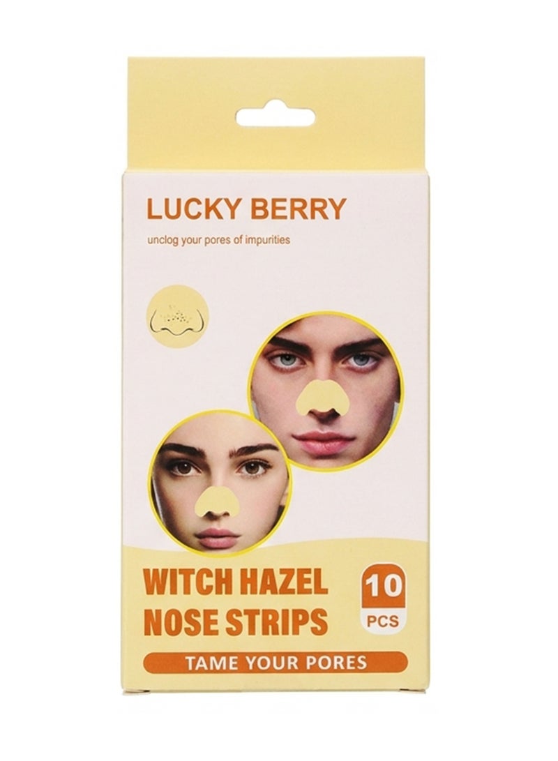 FLYROAD Blackhead Removal Nose Strips (10 strips per pack), Witch Hazel Scented Pore-Minimizing Nose Strips - Image 1