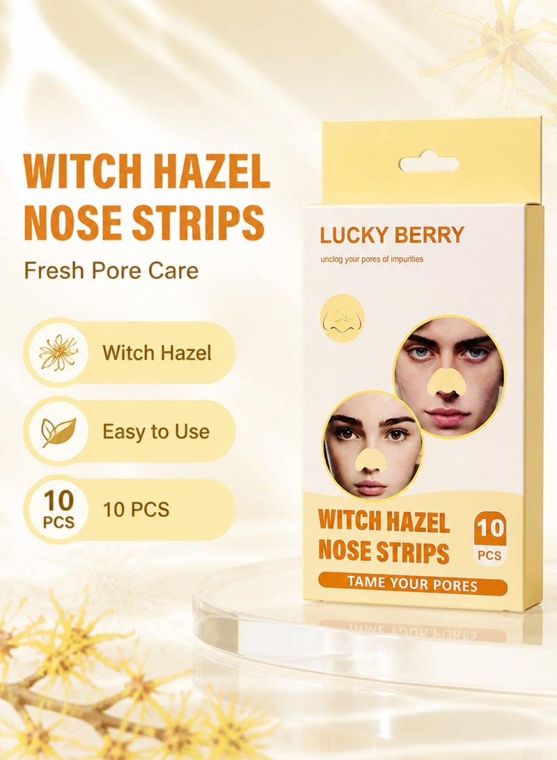 FLYROAD Blackhead Removal Nose Strips (10 strips per pack), Witch Hazel Scented Pore-Minimizing Nose Strips - Image 2