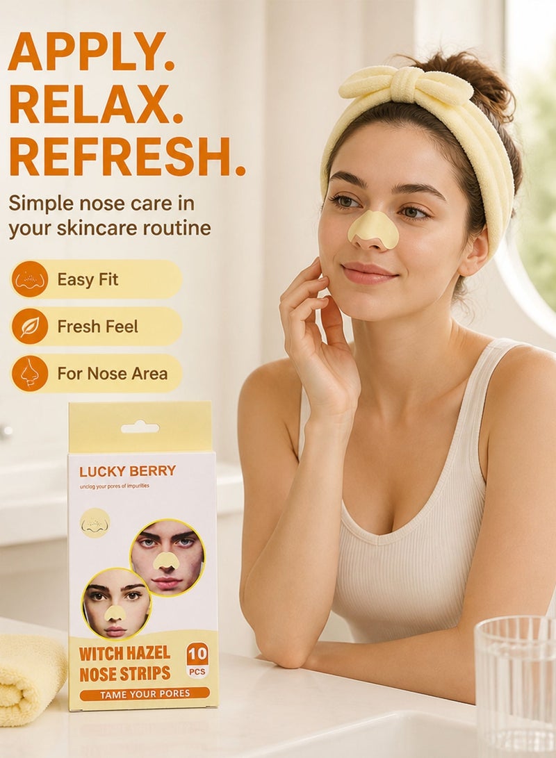 FLYROAD Blackhead Removal Nose Strips (10 strips per pack), Witch Hazel Scented Pore-Minimizing Nose Strips - Image 3