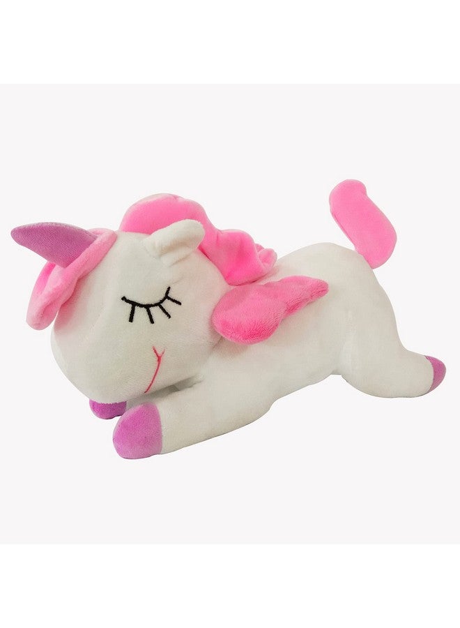 ويبي لعبة ويبي المضحكة المحشوة على شكل وحيد القرن، وردية اللون، 30 سم - Image 1