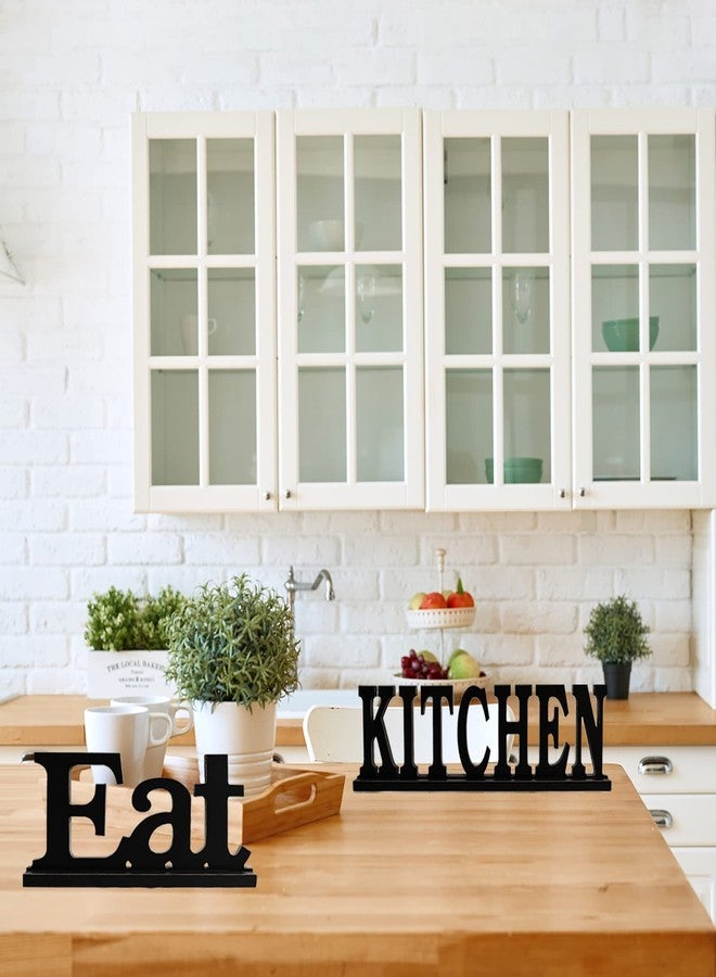 Waroom Home Kitchen Sign for Home Decor, Wooden Kitchen Block Letters Rustic Tabletop Words Decor (Kitchen) - Image 3