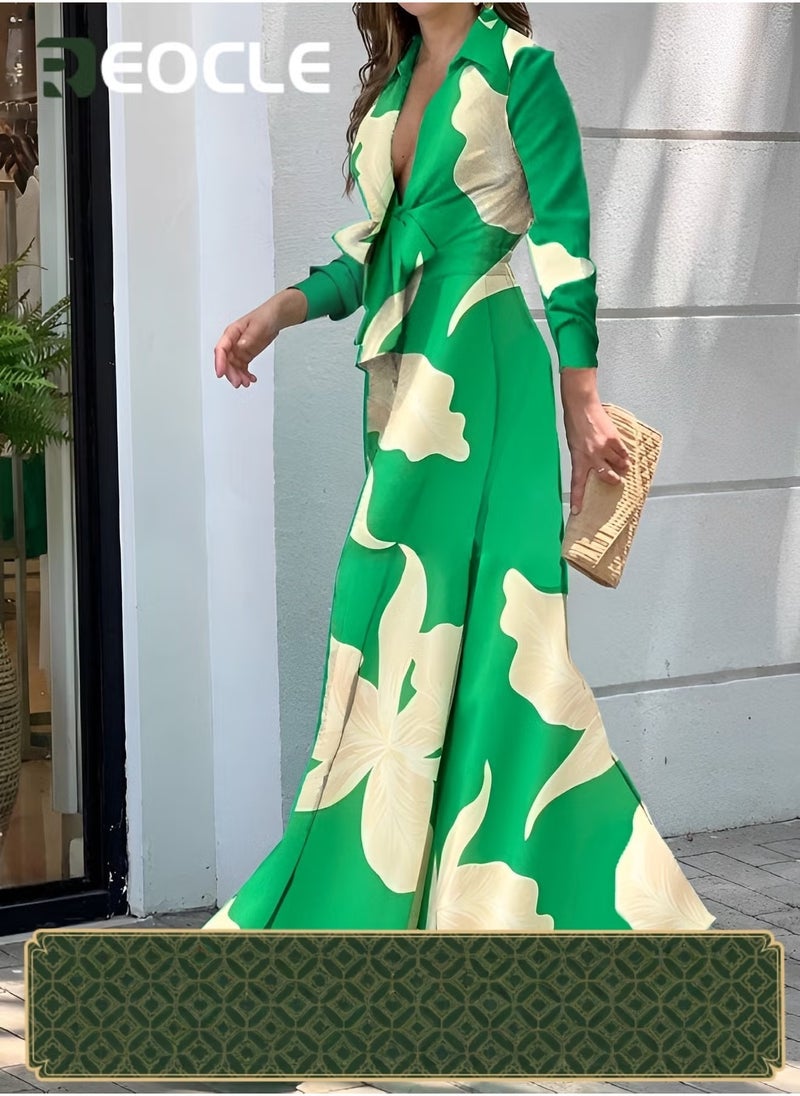 ريوكل بذلة عصرية ذات أرجل واسعة - Image 1